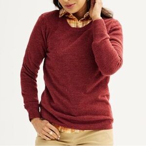 Croft & Barrow Extra Soft Knit Maroon Sweater Size XXL New